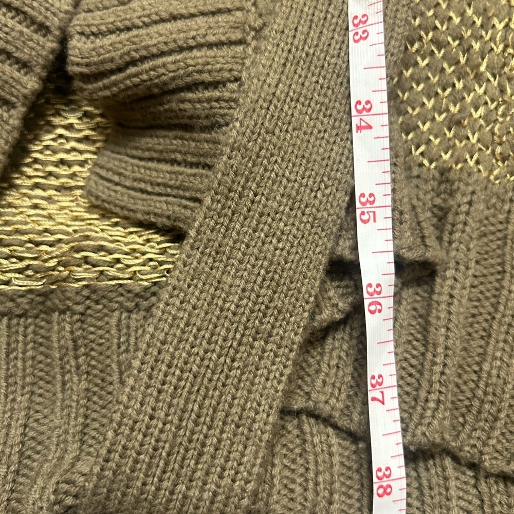 DKNY Jeans vintage XS Y2K short sleeved wool/poly blend long belted cardigan - Picture 9 of 10